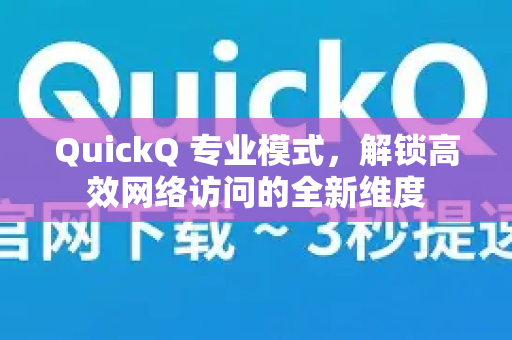 QuickQ 专业模式，解锁高效网络访问的全新维度